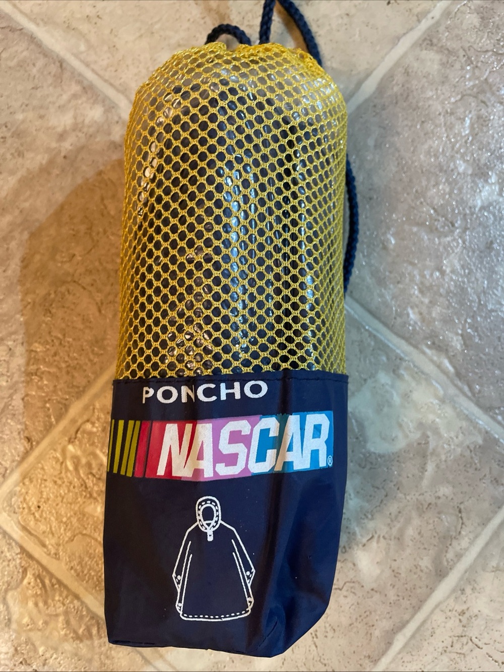 Vintage NASCAR PONCHO IN ORIGINAL Carrying BAG unopened One size fits most